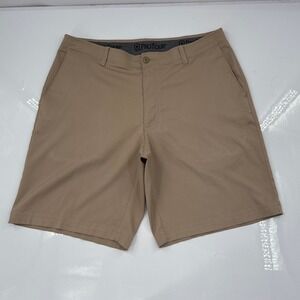 Pro Tour Mens Golf Shorts Tan Khaki Performance Stretch Flat Front Size 36